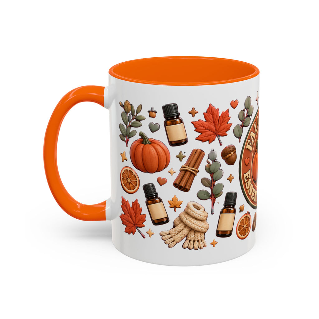 Herbst-Vibes Kaffeetasse für Öle-Liebhaber – Kürbis, Zimt & gemütliches Aromatherapie-Design