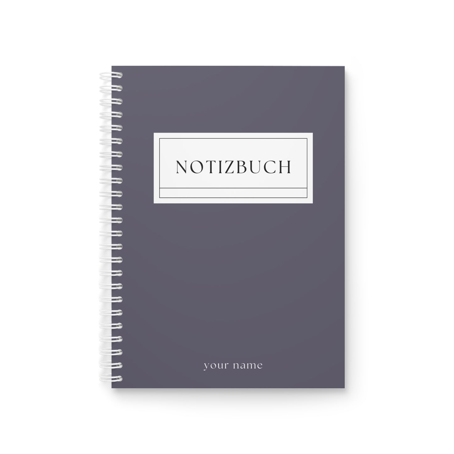 Klassisches Spiral-Notizbuch | Elegantes Journal mit Vintage-Etikett | Personalisierbares Schreibheft
