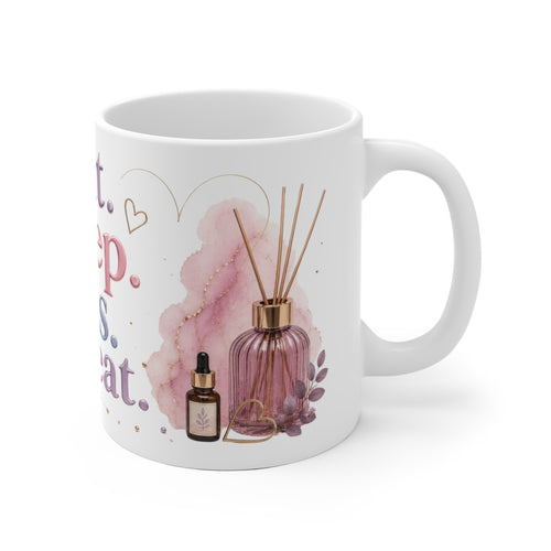 Ätherische Öle Tasse | Eat. Sleep. Oils. Repeat. | Geschenk für Öl-Liebhaber
