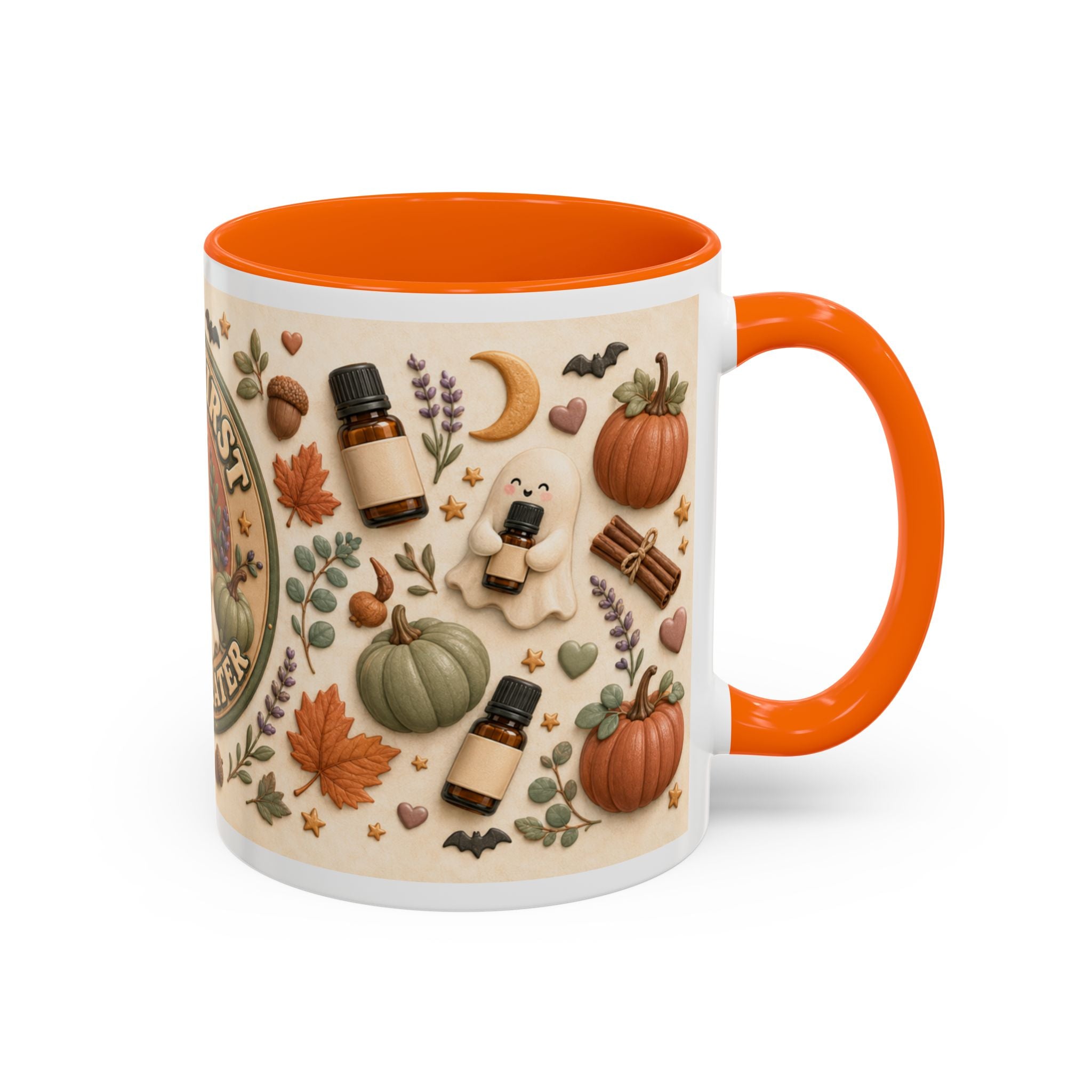 Oils First, Haunt Later“ Kaffeetasse – Halloween-Geist & ätherische Öle