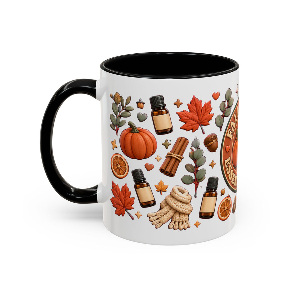 Herbst-Vibes Kaffeetasse für Öle-Liebhaber – Kürbis, Zimt & gemütliches Aromatherapie-Design