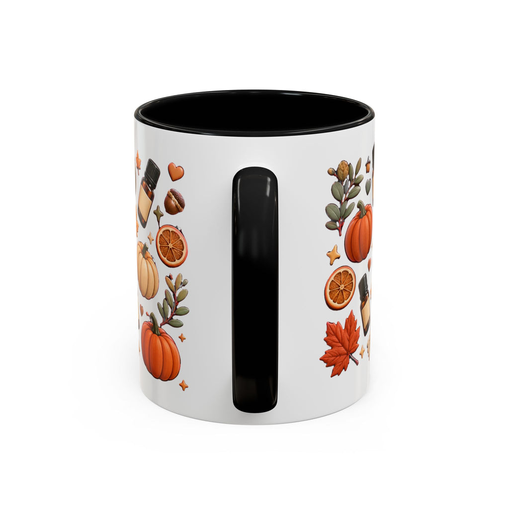 Herbst-Vibes Kaffeetasse für Öle-Liebhaber – Kürbis, Zimt & gemütliches Aromatherapie-Design