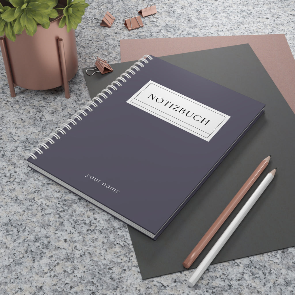 Personalisiertes Spiral-Notizbuch | Elegantes Journal mit Namen