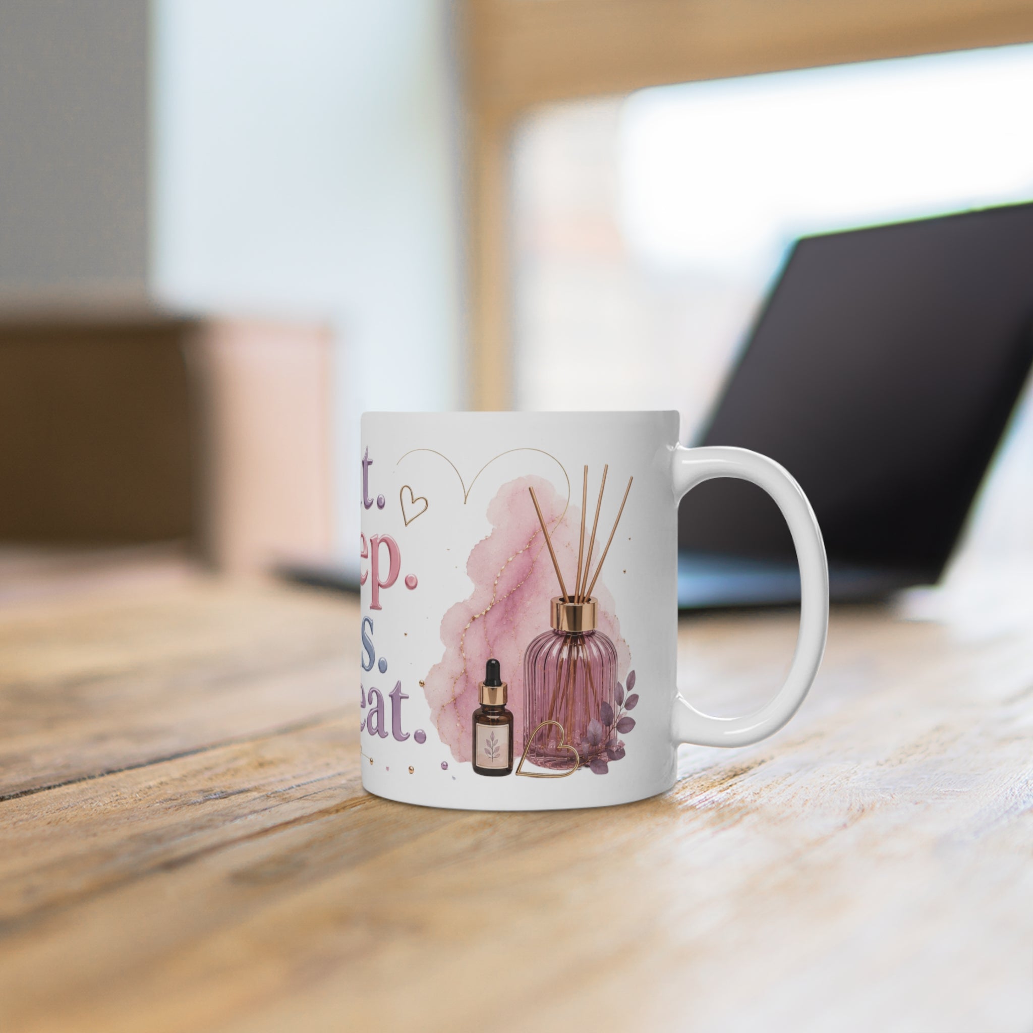 Ätherische Öle Tasse | Eat. Sleep. Oils. Repeat. | Geschenk für Öl-Liebhaber